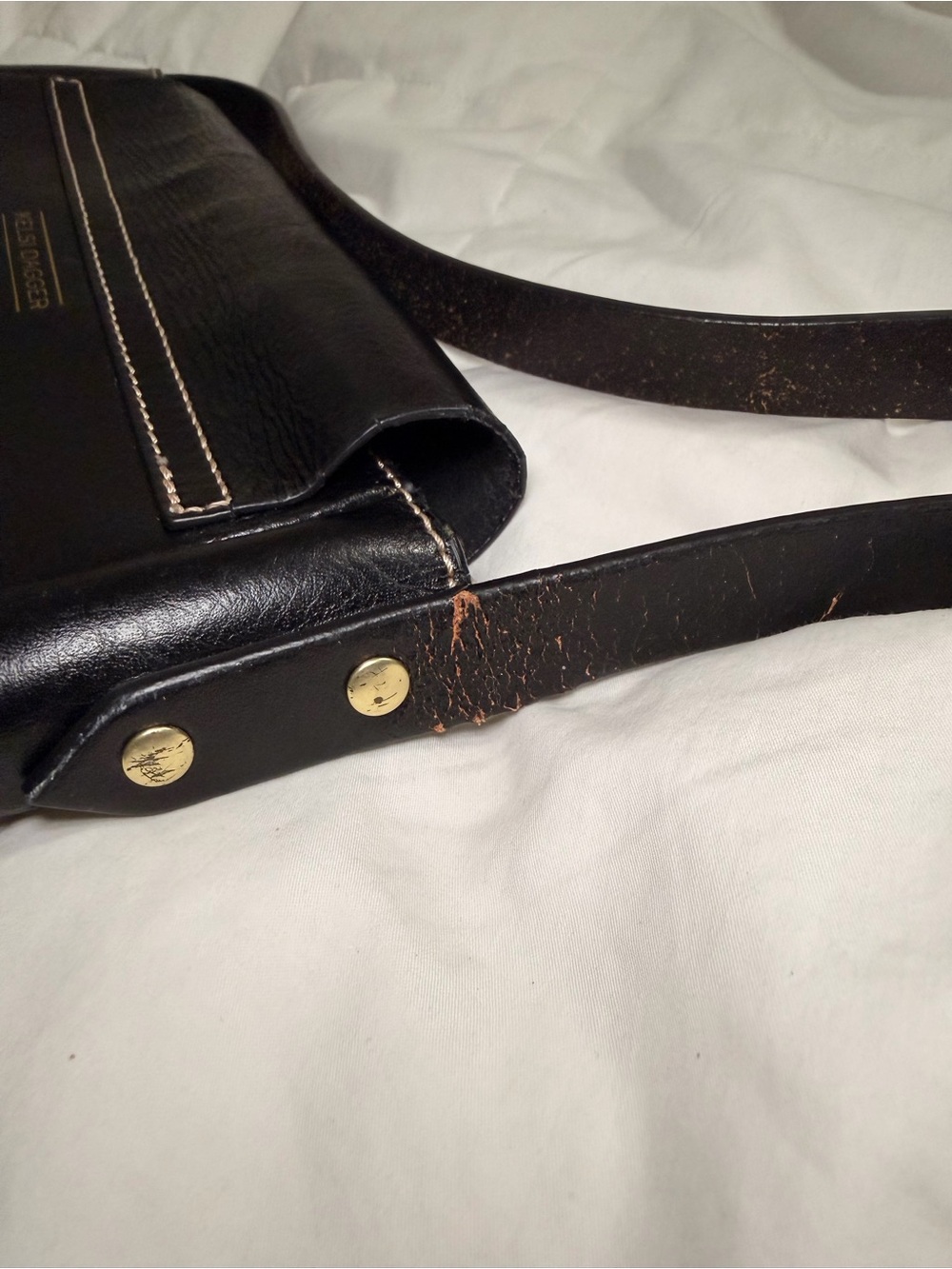 Kelsi Dagger Black Leather Flap Everyday wear Crossbody - Picture 8 of 14